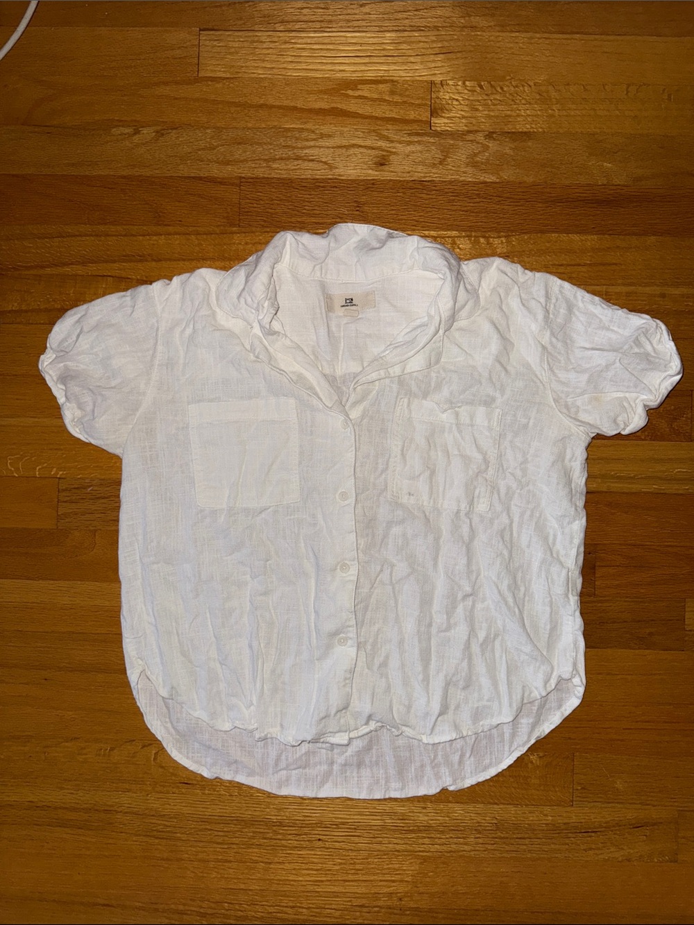 White cropped blouse